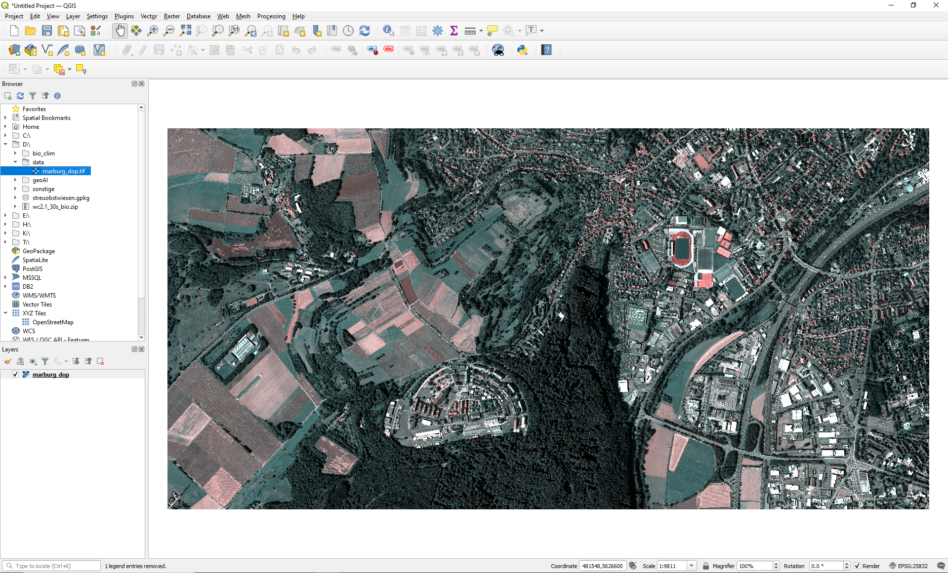 Import TIF into QGIS