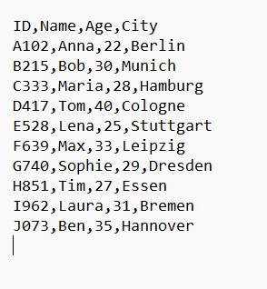 CSV Table